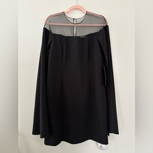 Tuckernuck Black Estelle Cape Dress Large Elegant Excellent Condition